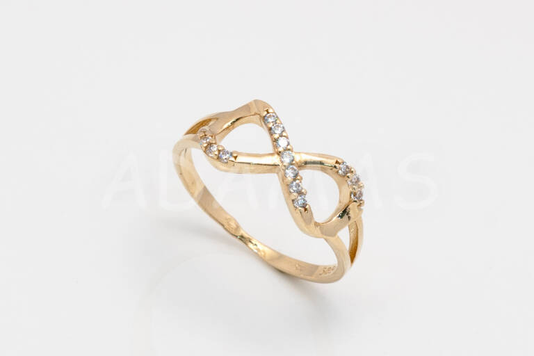 Dámsky prsteň zlatý symbol nekonečna AUPD000448