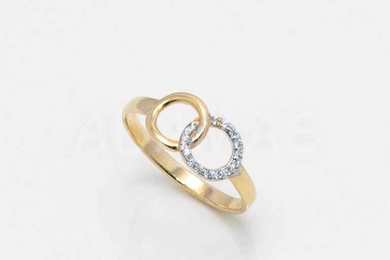 Dámsky prsteň zlatý s bielym zirkónom AUPD000657