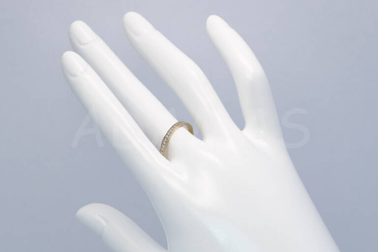 Dámsky prsteň zlatý s bielym zirkónom AUPD000658