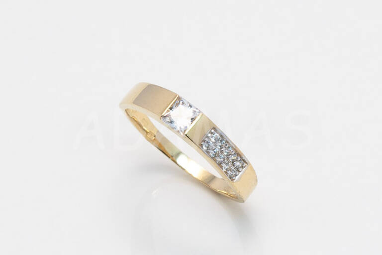 Dámsky prsteň zlatý s bielym zirkónom AUPD000661