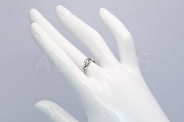 Dámsky prsteň zlatý s bielym zirkónom AUPD000663